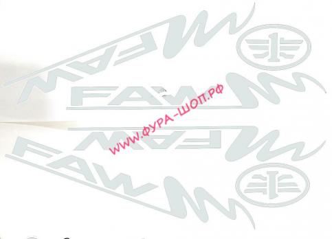 Наклейка на форточки FAW (40х40см) наружная/внутренняя (комплект на две стороны) серебро 08975.