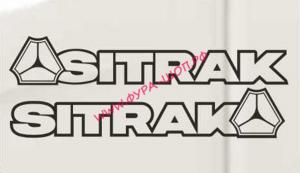 Комплект на кабину "SITRAK" чёрный, (2шт) (14х66 см) наклейка 20005_0