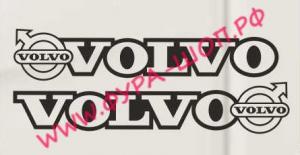 Комплект на кабину "VOLVO" ,черный, (2шт) (14х66 см) наклейка 20012_0