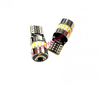 Лампа с малая цокольная 15smd+1 линза 12-24V белый свет биполярный яркий