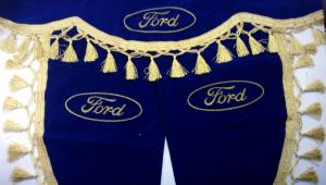 Ламбрекен двухсторонний + боковушка FORD 1,8м логотип вышивка ткань флок