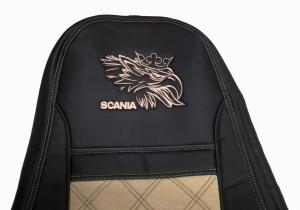 Чехол сиденье SCANIA 5 серии 1выс-1низ. ЭКОКОЖА+ВЕЛЮР скания