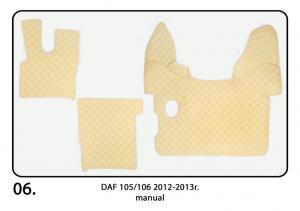 Ковры в машину ЭКО КОЖА Польша DAF XF-105/106 2012-2013г. механика 06 даф
