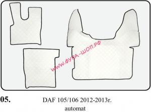 Ковры в машину ЭКО КОЖА Польша DAF XF-105/106 2012-2013г. механика 05 даф