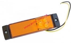 Габарит, маркерный, без, кронштейна, желтый, LED, 24, V, аналог, 720305, 551442, даф, фонарь, светодиодный, прицеп