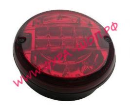 Фонарь задний LED 021 круглый (красный) противотуманный супер cветодиод узкий корпус 720106 MARS