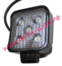 Фара противотуманная 5 светодиодов 15W 10-30V квадратная 80*80 