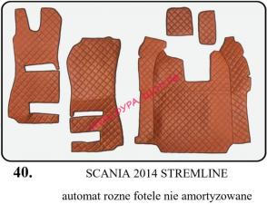 Ковры, в машину, ЭКО КОЖА, Польша, SCANIA, 2014, STREAMLINE, различные, сиденья, не мягкие, автоматич, 40, скания