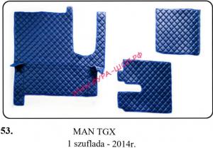 Ковры, в машину, ЭКО КОЖА, Польша, MAN, TGX, 1, выдвижной, ящик, 2014г, 53, ман