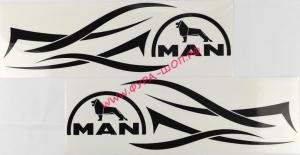 наклейка "Man" наружная (черный) комплект на две стороны 46х40см 05606
