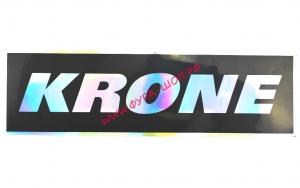 Наклейка Эмблема KRONE (9х31см) черный фон 08485