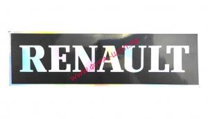 Наклейка Эмблема RENAULT (9х31см) чёрный фон 1шт