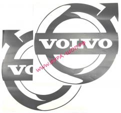 Наклейка вырезная VOLVO (46х46см) чёрный комплект на две стороны 08640