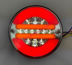 Фонарь задний LED 12-30V с кабелем D140 (бегущий поворот) MS-21