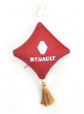 Подвеска "подушка"с логотипом RENAULT экокожа на присоске 8х8 см