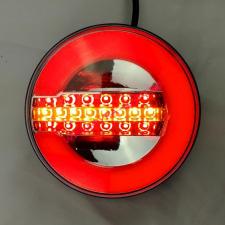 Фонарь задний LED (тип 021) 12- 24V d=140, желтый поворотник