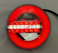 Фонарь задний LED (тип 021) 12- 24V d=140, с белой секцией заднего хода