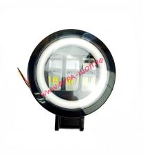 Акция! Фара противотуманная круглая LED 30W 12-80 V 3 линзы, ободок НЕОН 1шт за 800 руб. купить в Москве