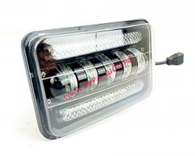 Фара противотуманная прямоугольная LED 12-24V 5 линз + ходовые огни КА-048-04 white кт