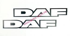 Наклейка (вырезанная) "DAF" (8,5х50см), (комплект 2шт.), черная 08689-1
