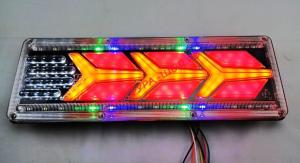 Фонарь задний LED 24Vс кабелем, 4х секционный,бегущий поворот 410х140х18 мм к-т 2шт 140F2 (СРЕДНИЙ)