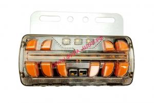 Габарит LED NEON желтый 12-24V с кронштейном бегущий поворот 140х65х20мм  MS-A032