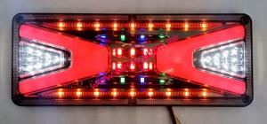 Фонарь задний LED 12V с кабелем 4-функционал Х образный Космос 330х140х18 малый к-т 146-Х