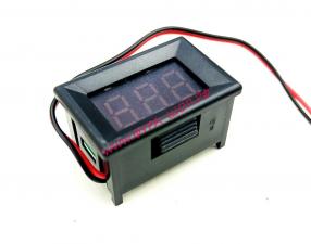Вольтметр 3-30 V прямоугольный врезной AVR-05VM