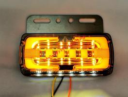 Габарит LED NEON желтый 12-24V с кронштейном бегущий поворот 140х65х20мм MS-A033_2