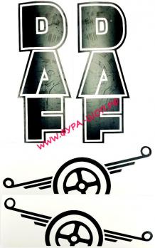 Наклейка (вырезная) DAF (45х33см) черный к-т на две стороны 08743