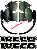 НАКЛЕЙКА (ВЫРЕЗНАЯ) IVECO (45Х33 СМ) КОМПЛЕКТ НА 2 СТОРОНЫ БЕЛЫЙ 08732_0