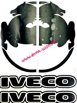 НАКЛЕЙКА (ВЫРЕЗНАЯ) IVECO (45Х33 СМ) КОМПЛЕКТ НА 2 СТОРОНЫ БЕЛЫЙ 08732