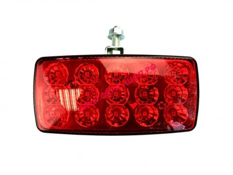 ФОНАРЬ П/Т КРАСНЫЙ 15 LED 138Х68Х46 ММ С МЕТАЛИЧЕСКИМ КРОНШТЕЙНОМ ТАС-62LED