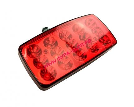 ФОНАРЬ П/Т КРАСНЫЙ 15 LED 138Х68Х46 ММ С МЕТАЛИЧЕСКИМ КРОНШТЕЙНОМ ТАС-62LED