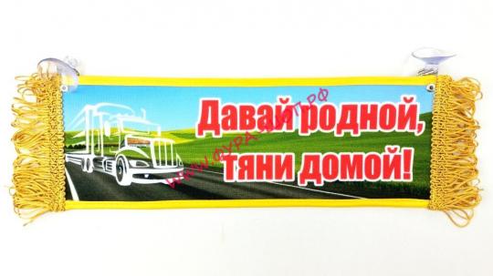 ВЫМПЕЛ ТАБЛИЦА Давай родной, тяни домой 30х10см 