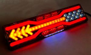Фонарь задн.LED 12-24Vс кабелем, Х обр. бег. пов., задн. ход и габарит стрелки, 460х120х18 мм (к-т 2шт) А_1