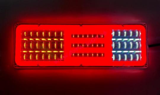Фонарь задн.LED 24Vс кабелем, 410х140х20мм 3-х секционный (к-т 2 шт) D