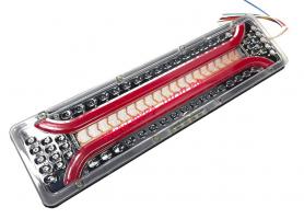 Фонарь задний LED 12-24Vс кабелем, бегущий поворот, коромысло, 460х120х18 мм (к-т 2 шт)  F_0