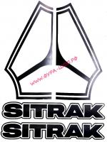 Наклейка (вырезанная) "SITRAK" ( 45х33см), (комплект на две стороны) черный 08923 ситрак_0