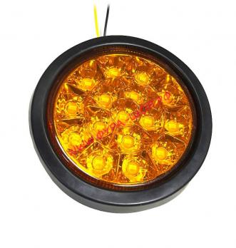 Фонарь светодионый поворотник для прицепа D=130mm 12-24V (желтый) шт.