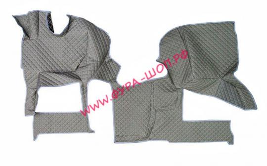 Коврики, экокожа, SHACMAN, X3000, (МТ,, спальник,, 2, полки), от, 2023г, (Экокожа, Классик, черный), 12.3