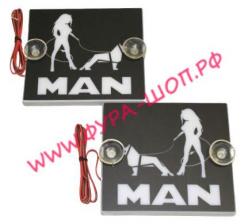 Таблица диодная (малая 15*15) MAN 24V бело-зеленая к-т ман
