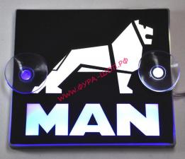 Таблица диодная (малая 15*15) MAN 24V бело-синяя к-т ман